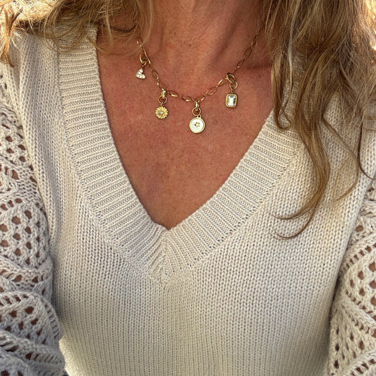 Mini Sparkling Heart Charm