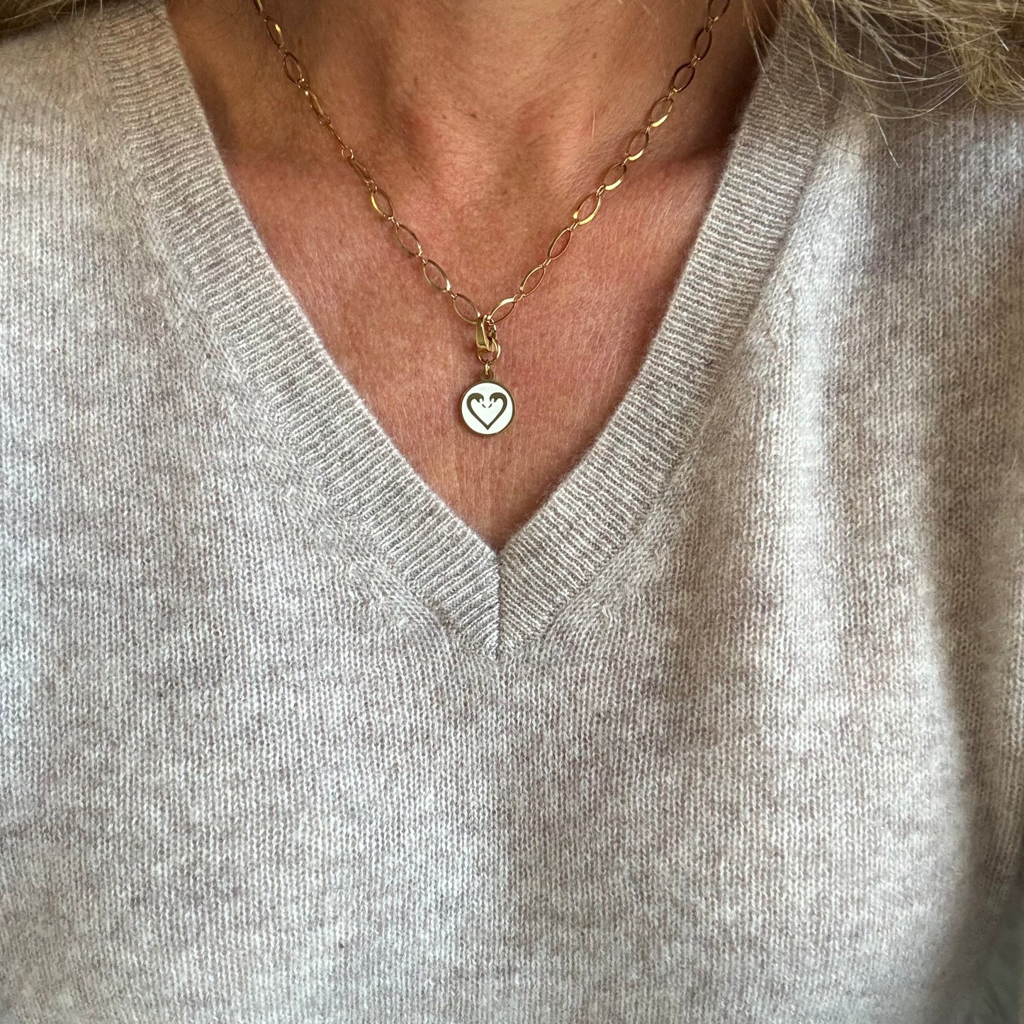 Serenity Heart Charm