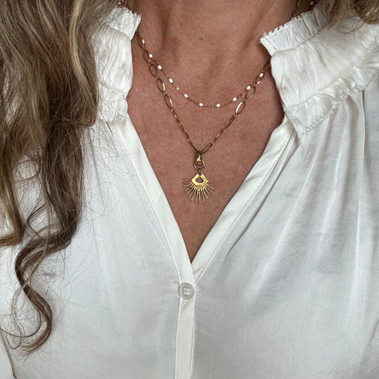 Glamorous Summer Fan Charm