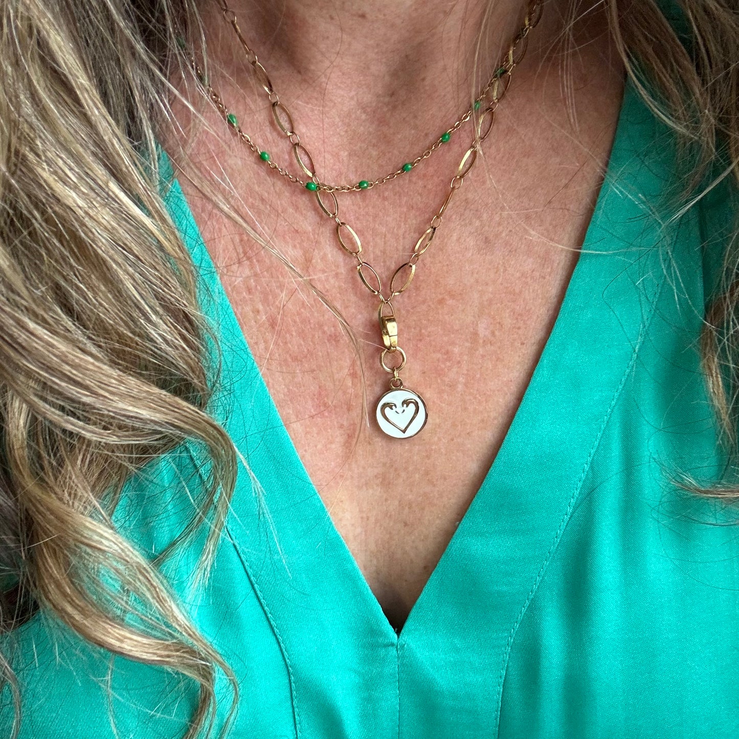 Serenity Heart Charm