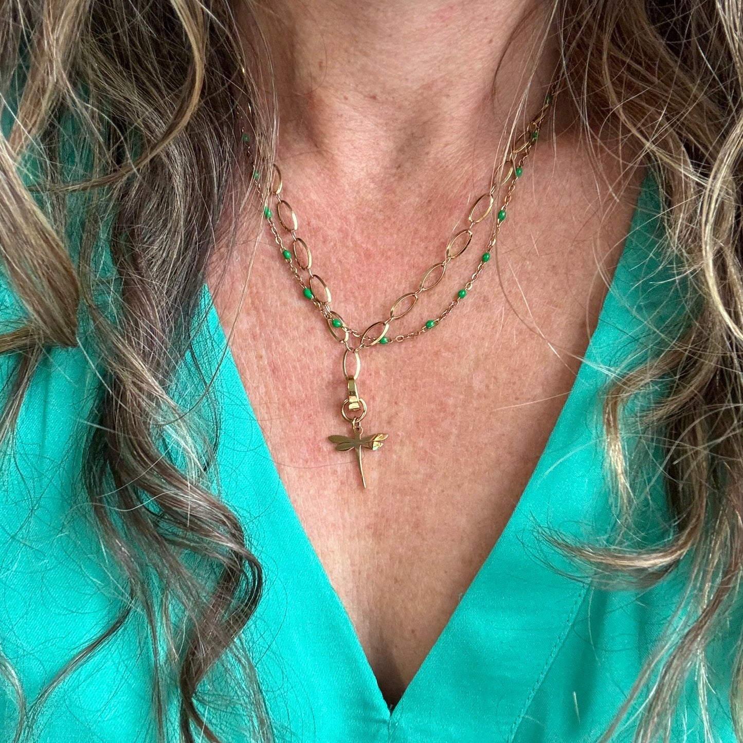 Lake Raponda Shining Dragonfly Charm