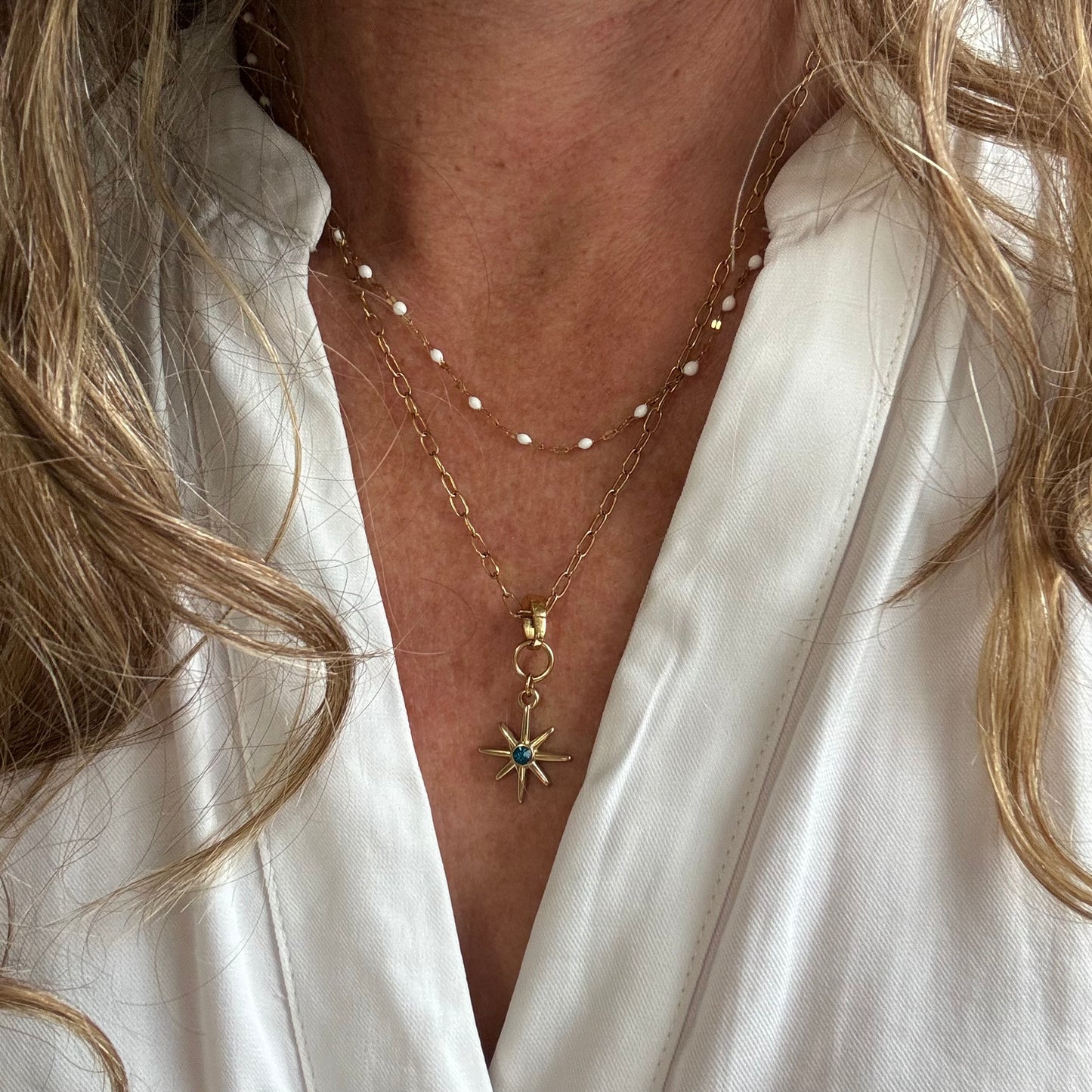 Blue Venus Warrior Star Charm