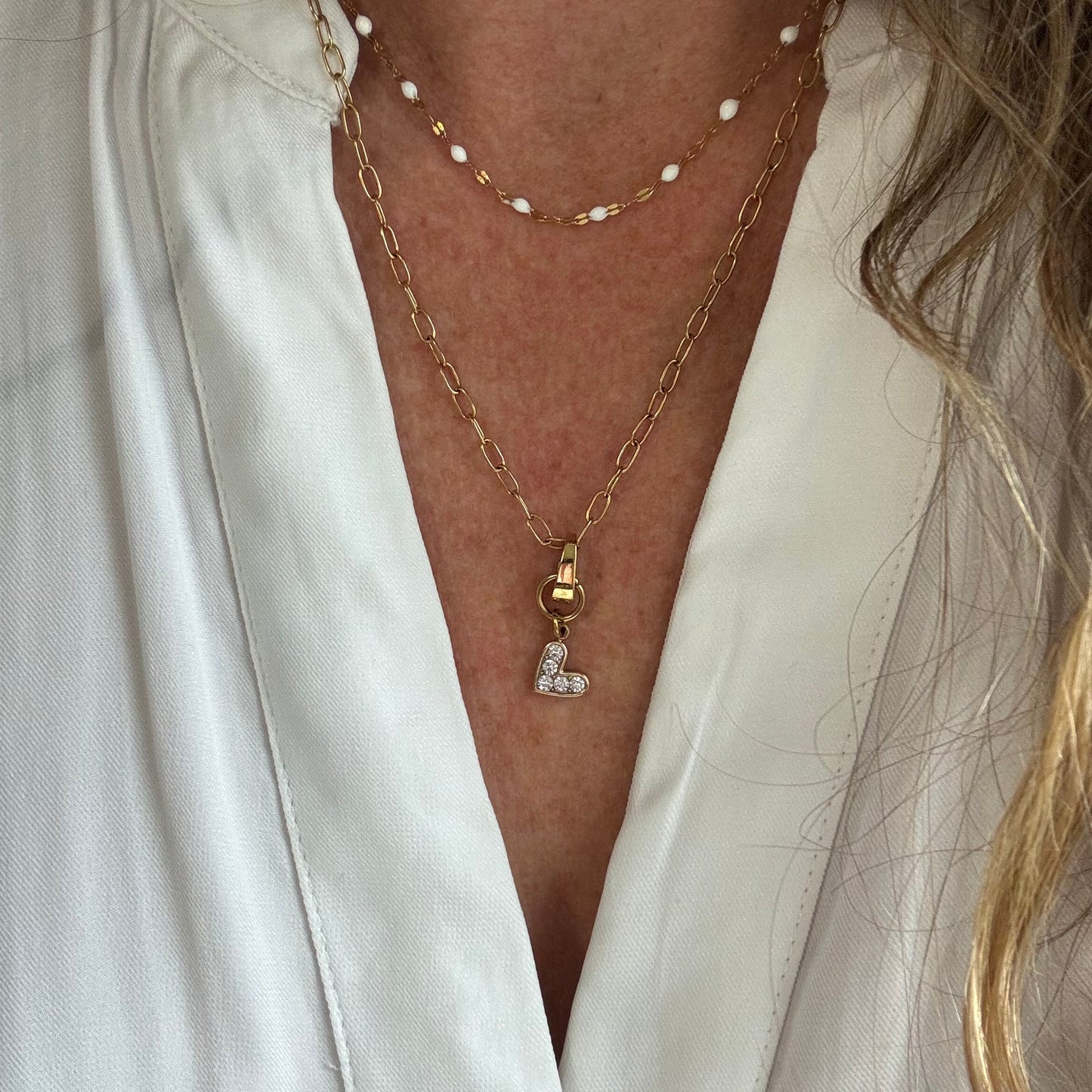 Mini Sparkling Heart Charm