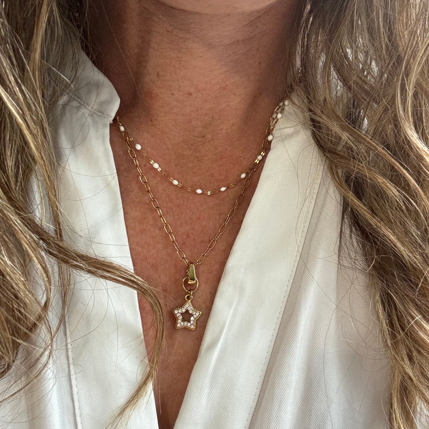 Pentagram Sparkling Star Charm