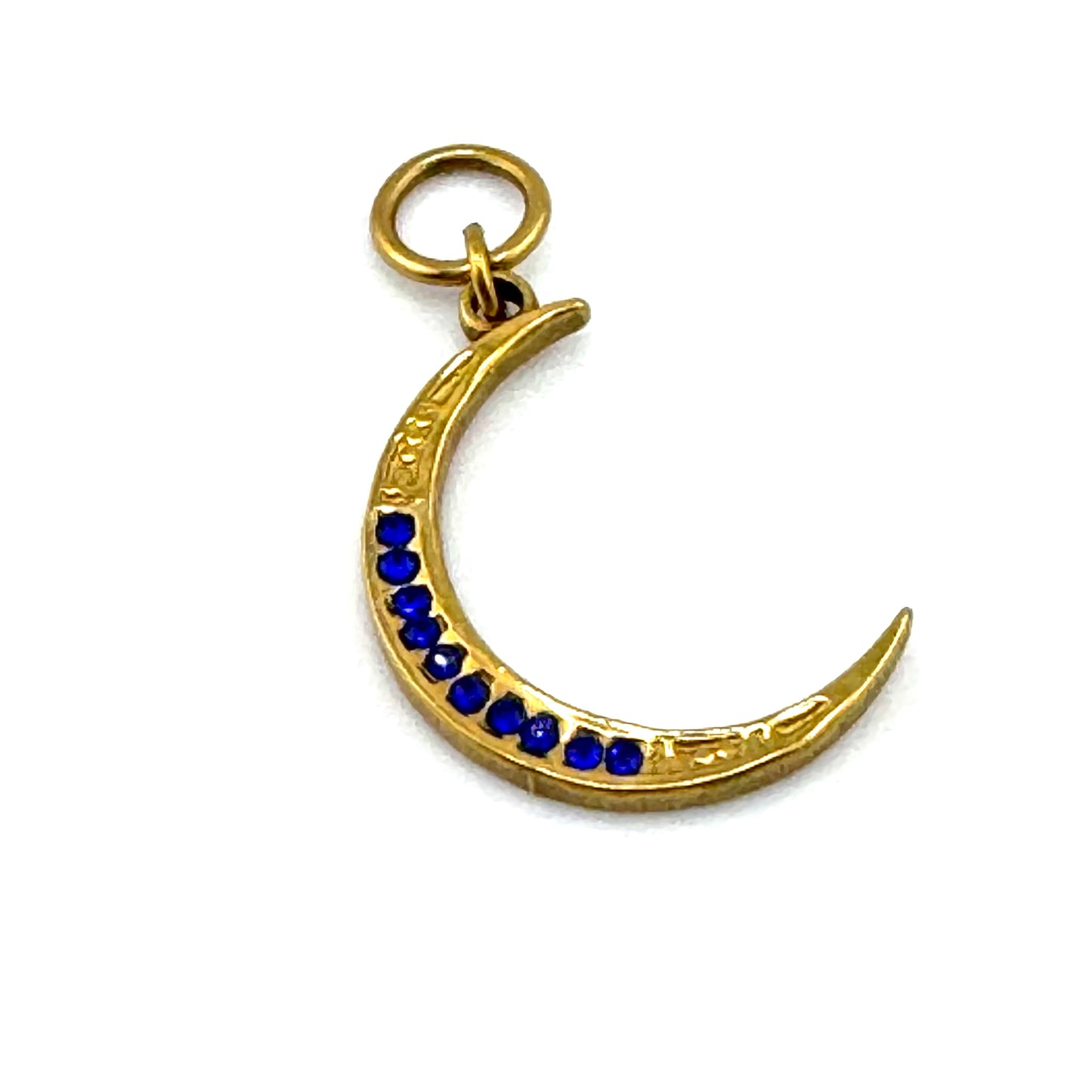 Crescent Moon Charm - Blue
