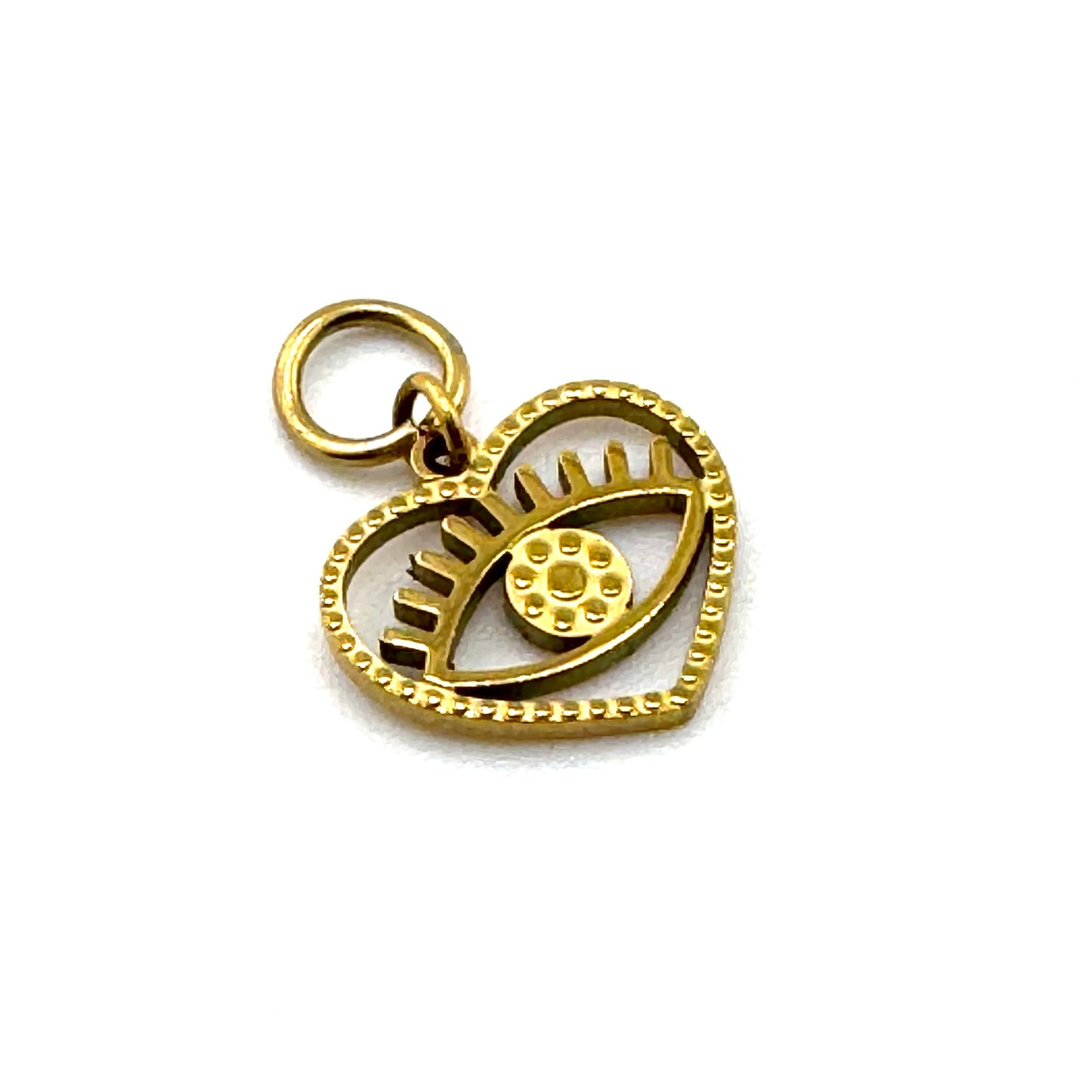 Eyes Off Evil Eye Heart Charm
