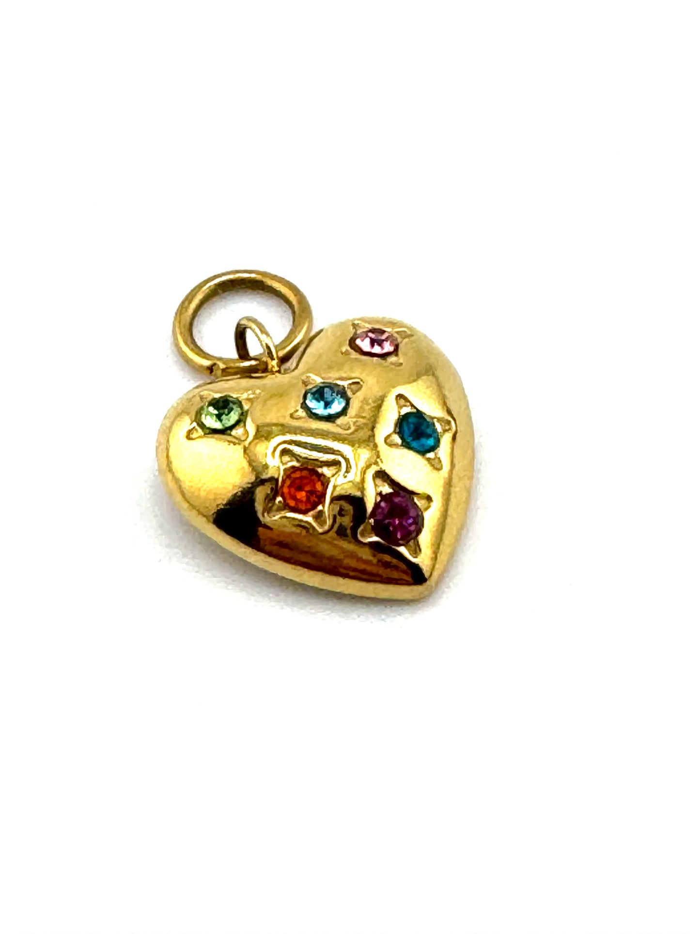 Bejeweled Helium Heart Charm