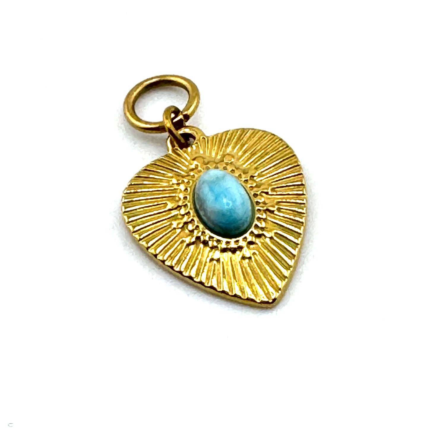 Queen of Hearts Charm - Turquoise