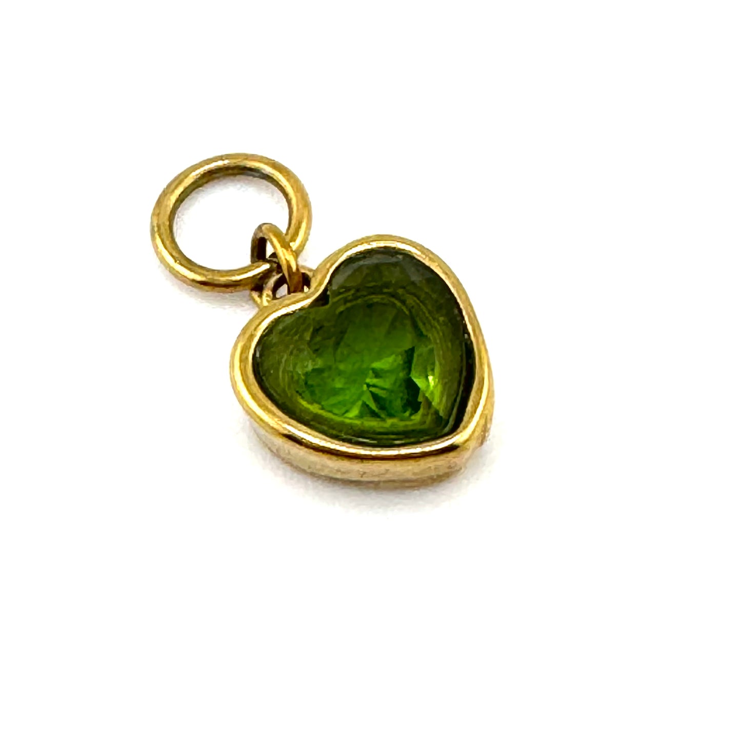 Rain Forest Green Heart Charm