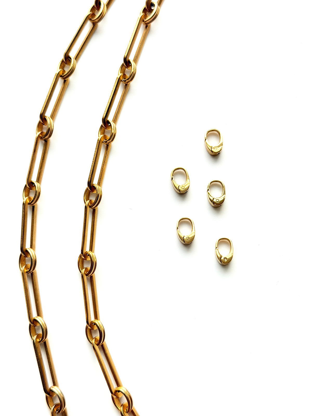 Date Night Paperclip Chain with five Essential Charm Clips