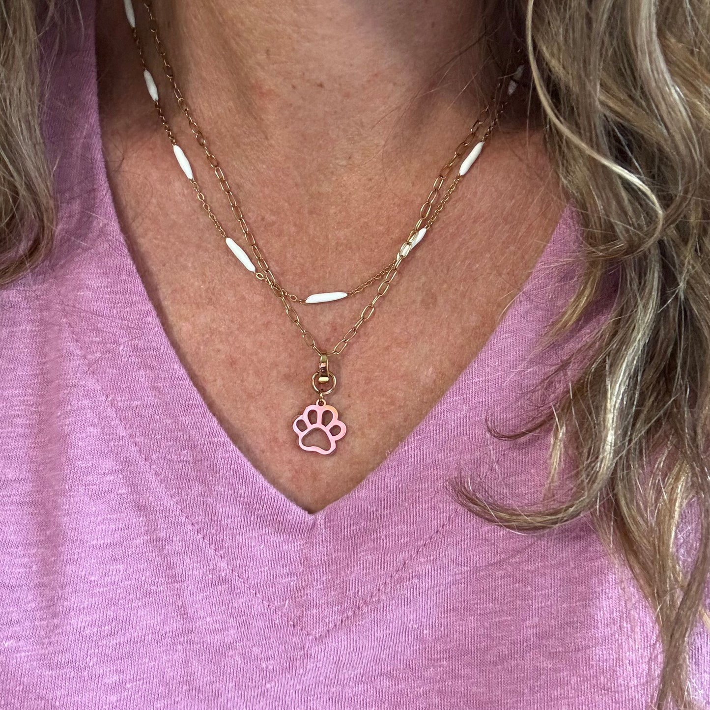 Large Fur Baby Paw Print Charm