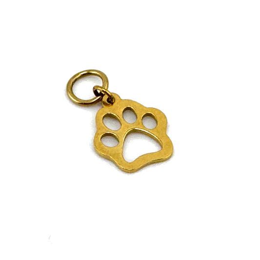 Small Fur Baby Paw Print Charm