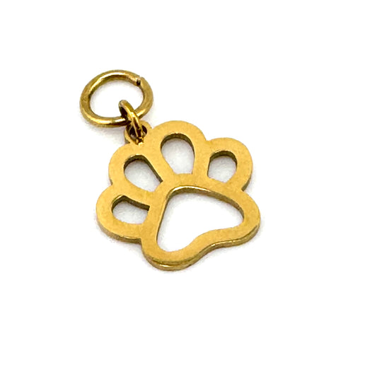 Large Fur Baby Paw Print Charm