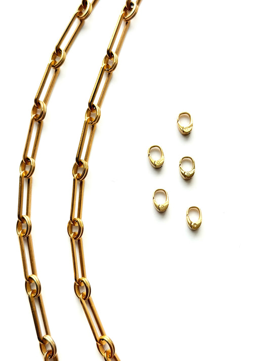 Date Night Paperclip Chain with five Essential Charm Clips