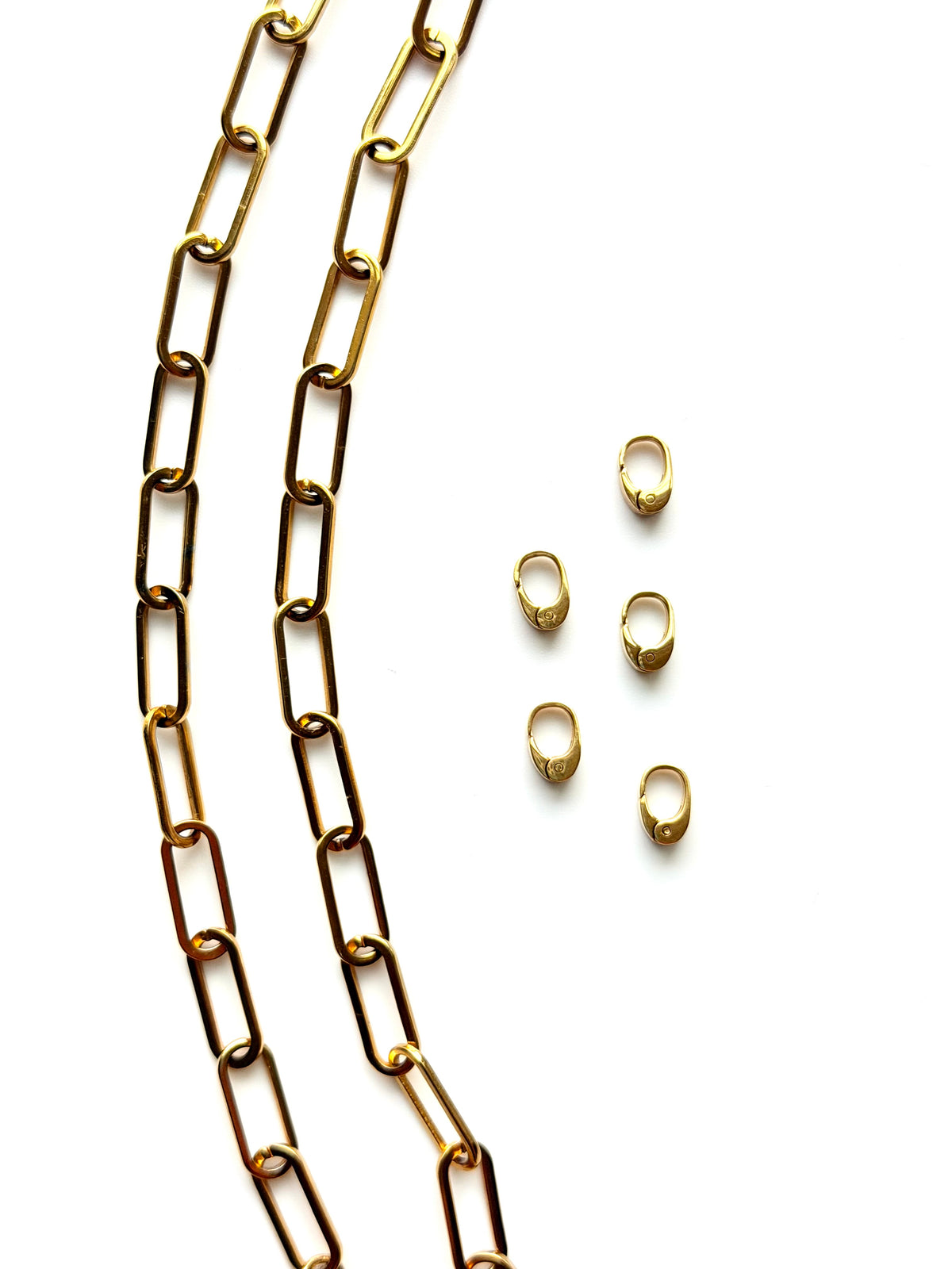 GNO Paperclip Chain with five Essential Charm Clips