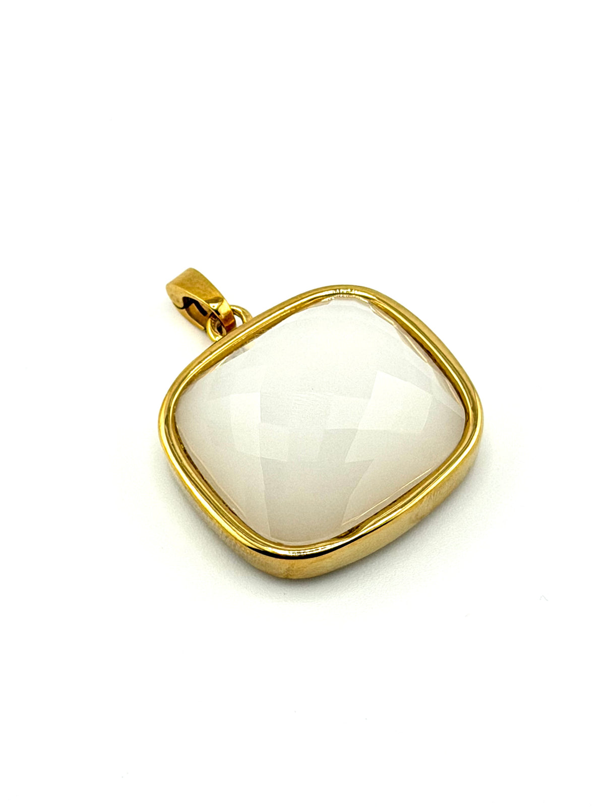 Moonlight faceted glass statement charm